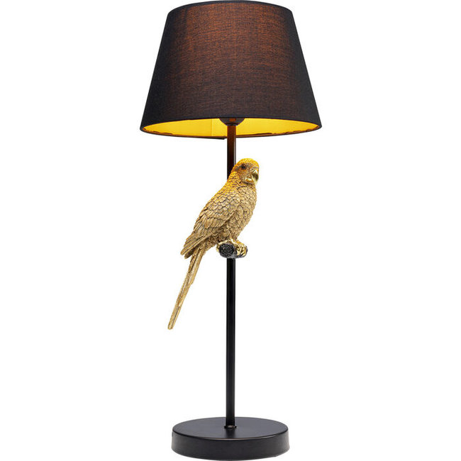 Kare Design - Tafellamp - Dierenlamp Gouden Papegaai - H 56 cm