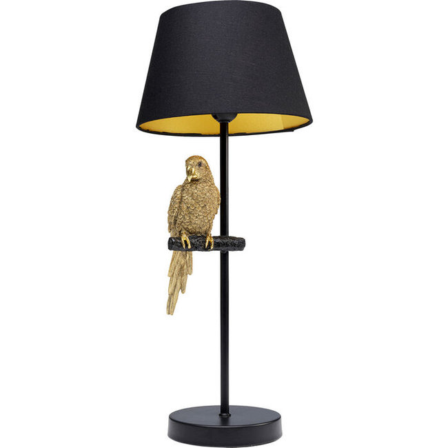 Kare Design - Tafellamp - Dierenlamp Gouden Papegaai - H 56 cm