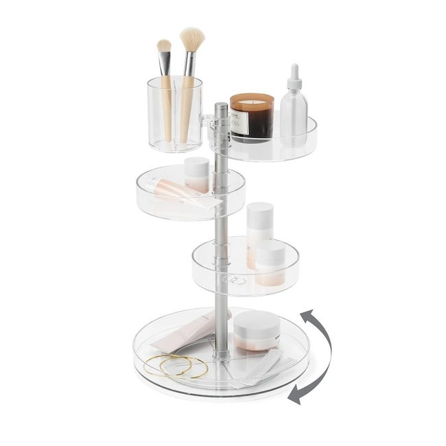 Umbra - Organizer Pirouette - make-up en cosmetica - transparant/nikkel
