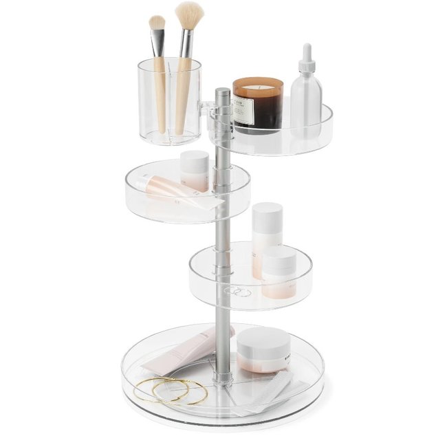 Umbra - Organizer Pirouette - make-up and cosmetics - transparent/nickel