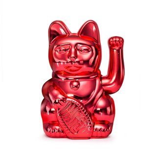 Donkey Waving Lucky Cat - Special Shiny RedEdition