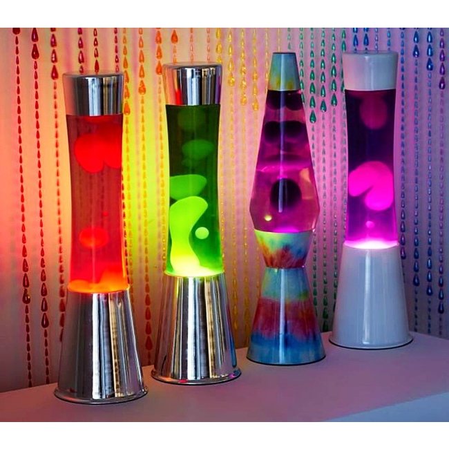 Fisura - Lava Lamp - purple with white lava - white base