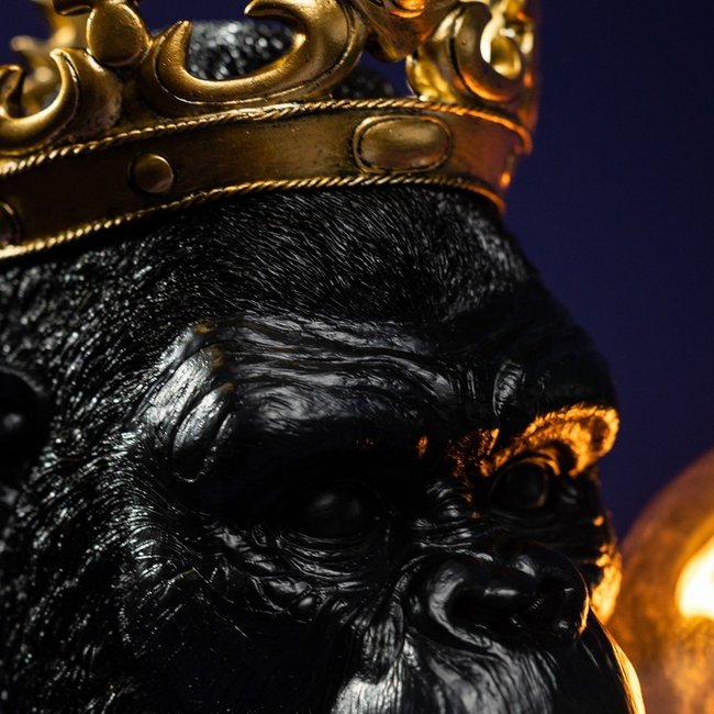 Werner Voß - Wandlamp - Dierenlamp Gorilla Aap Kong - zwart