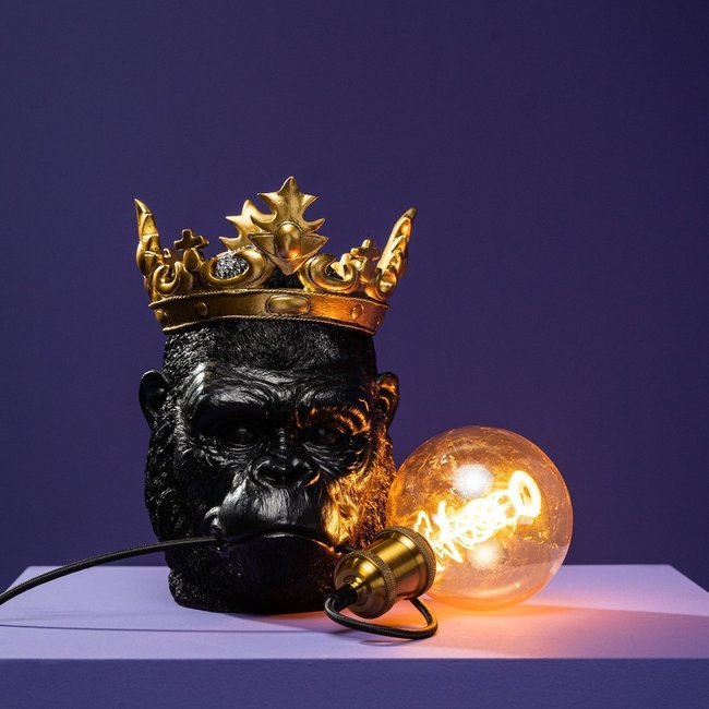 Werner Voß - Design - Wandleuchte - Tierlampe Gorilla Affe Kong - schwarz