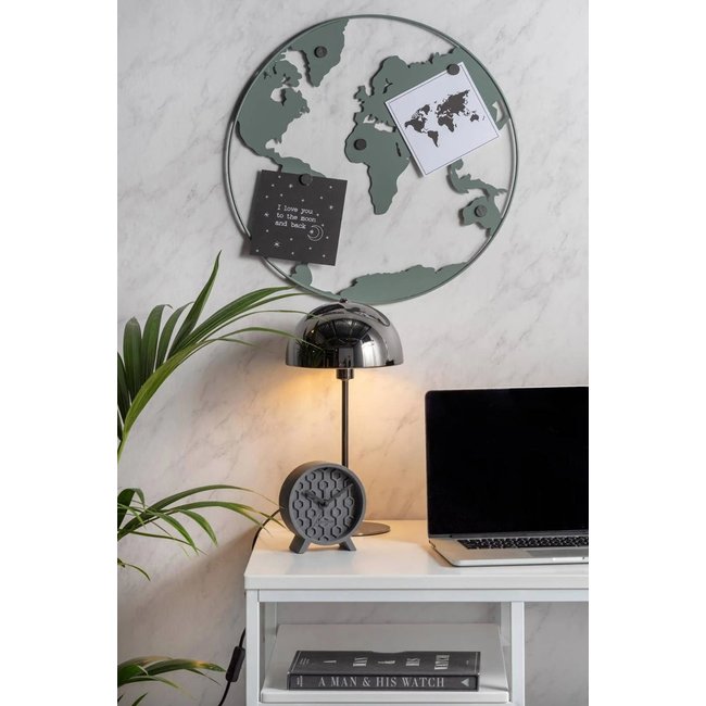 Present Time Memo Board World map - warm grey