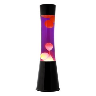 i-total Lampe à Lave - violet avec lave jaune - base noire