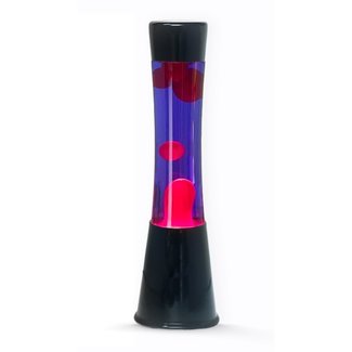 i-total Lava Lamp - paars met roze lava - zwarte voet