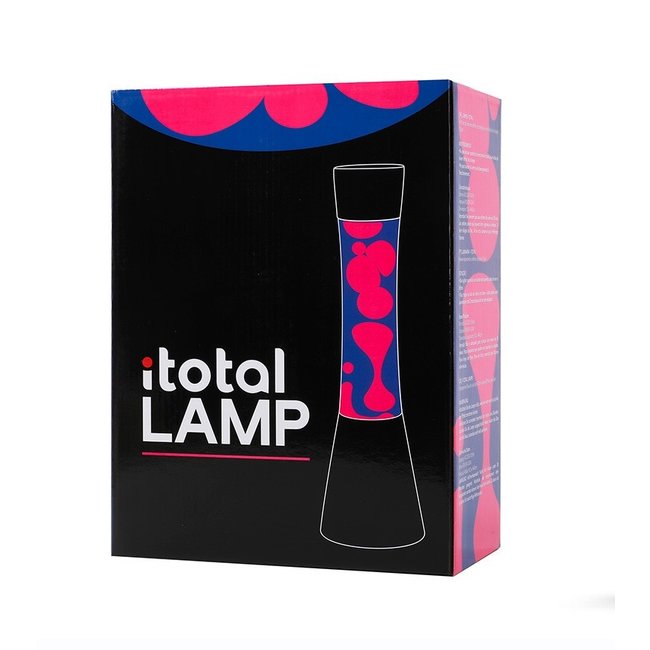 i-total - Lampe à Lave - violet avec lave rose - base noire