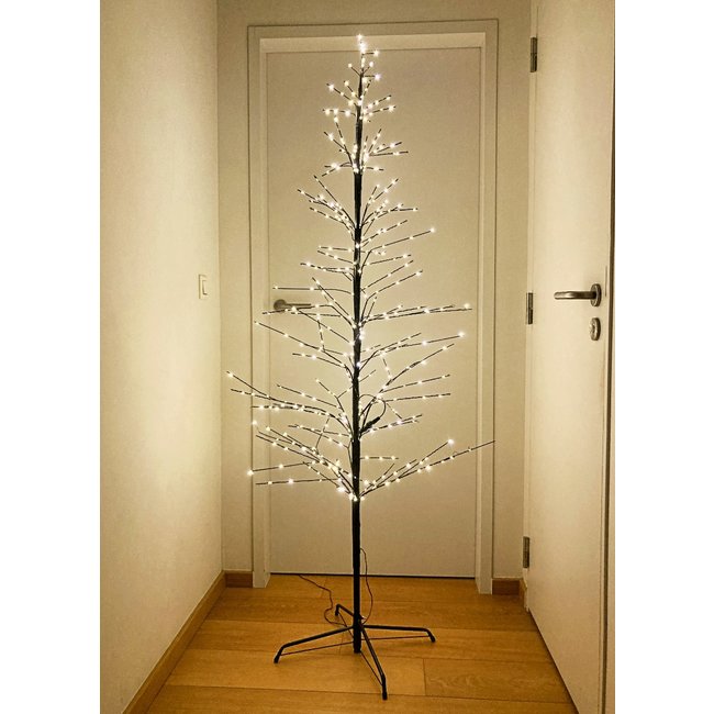 Sapin de Noël illuminé à LED - large - H 180 cm