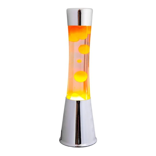 Fisura - Lampe à Lave (chromé/orange)