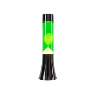 Fisura Mini Lava Lamp - green with yellow lava - black base