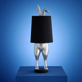 Werner Voß Werns Lampe de Table Hiding Bunny - argent/noir