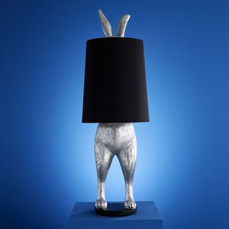 Werner Voß Werns Vloerlamp Konijn Hiding Rabbit zilver/zwart