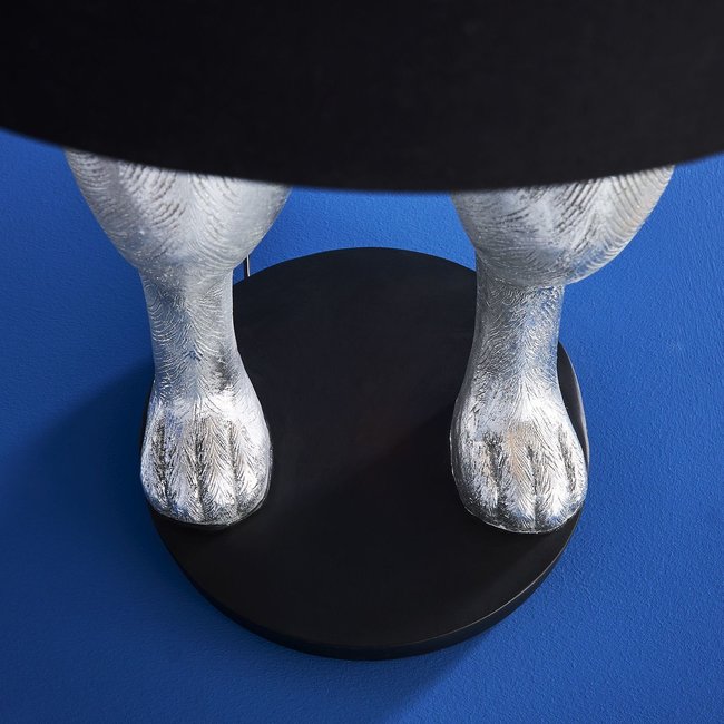 Werner Voß - Vloerlamp - Dierenlamp Hiding Rabbit - H 115 cm  zilver/zwart