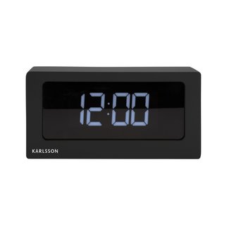 Karlsson Table Clock & Alarm Clock Boxed LED - black