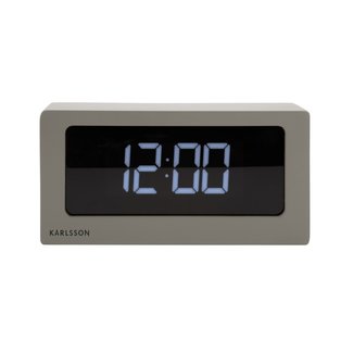 Karlsson Horloge de Table & Réveil Boxed LED - gris