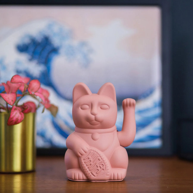 Donkey - Waving Lucky Cat Maneki-Neko - pink