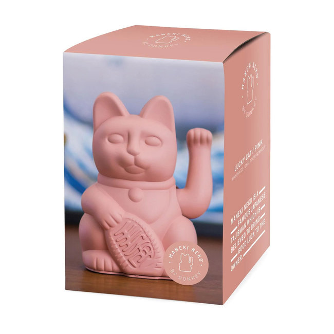 Donkey - Winkende Glückskatze Maneki-Neko - rosa