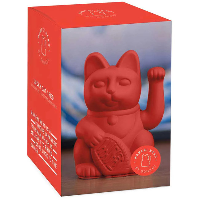 Donkey - Winkende Glückskatze Maneki-Neko - rot