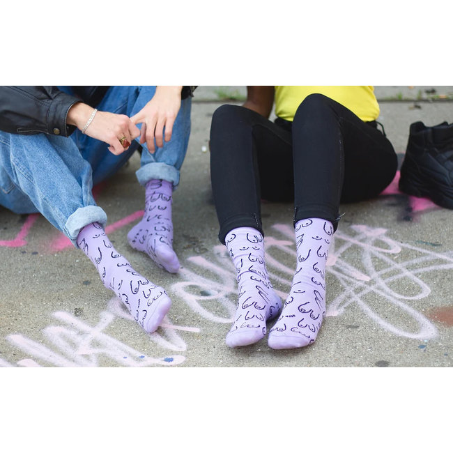 Eat Mielies - Chaussettes Titties - Nichons - mauve