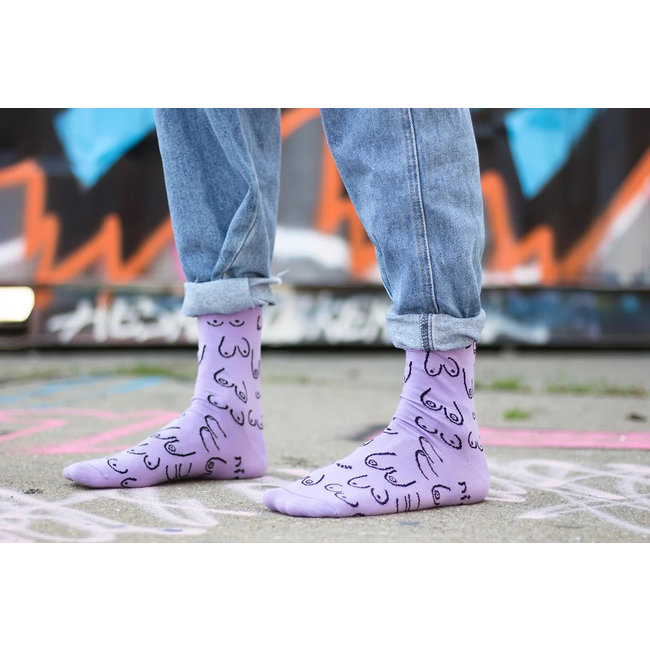 Eat Mielies - Chaussettes Titties - Nichons - mauve