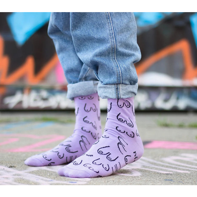 Eat Mielies - Chaussettes Titties - Nichons - mauve