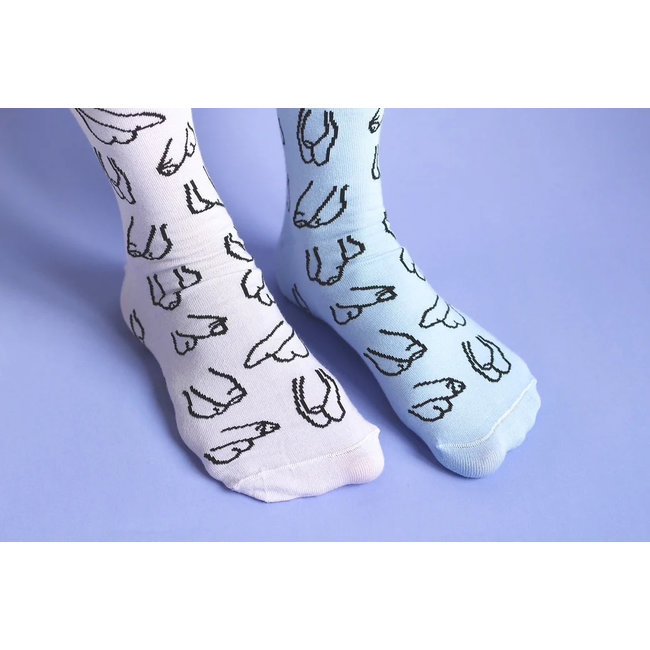 Eat Mielies - Chausettes Mismatched Willies - chaque chaussette d'une couleur différente