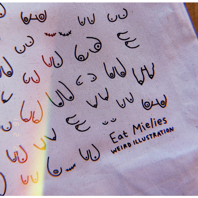 Eat Mielies - Tragetasche Titties XL -  natür - mit Boden