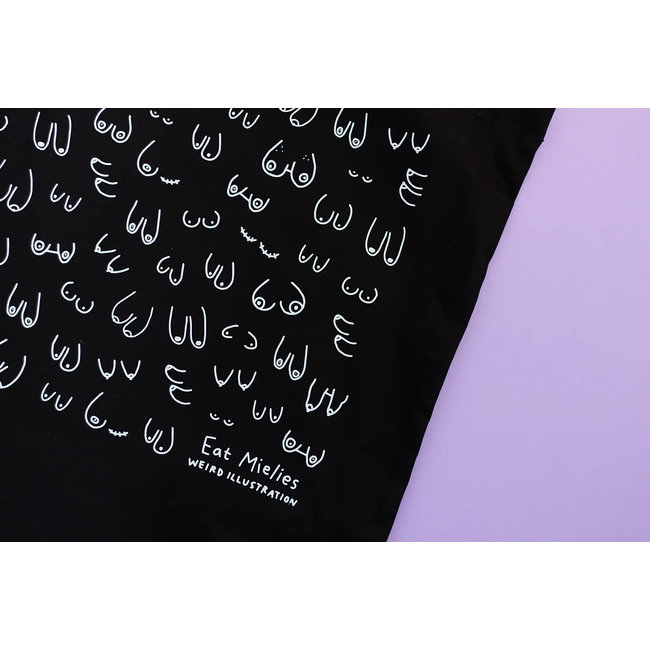 Eat Mielies - Sac Fourre-tout Titties XL - noir - avec fond
