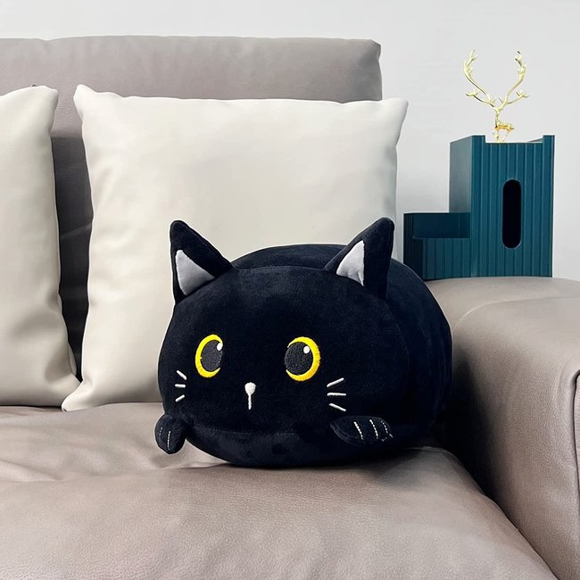 i-total - Fluffy Cushion Black Cat