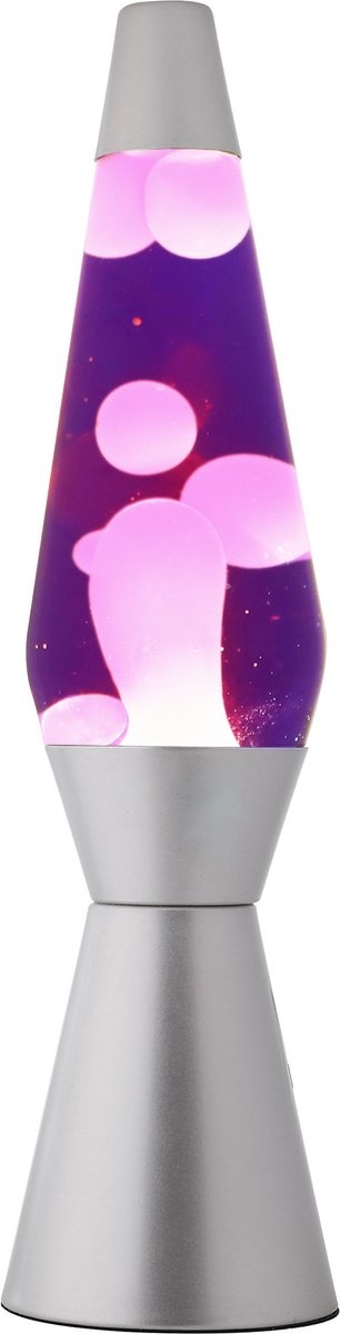 Lampe à Lave Fusée - violet avec lave rose - base noire - i-total - Axeswar  Design
