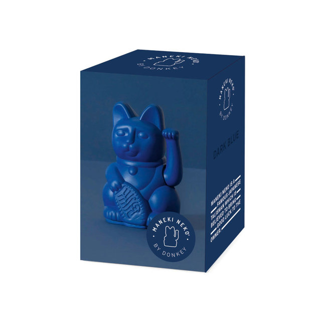 Donkey - Wuivende Gelukskat Maneki-Neko Mini - donkerblauw