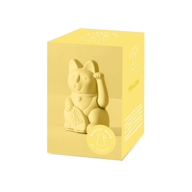 Donkey - Winkende Glückskatze Maneki-Neko Mini - gelb