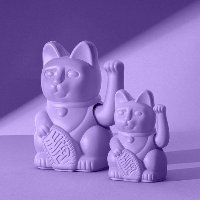 Donkey - Chat Porte-Bonheur Maneki-Neko Mini - lilas