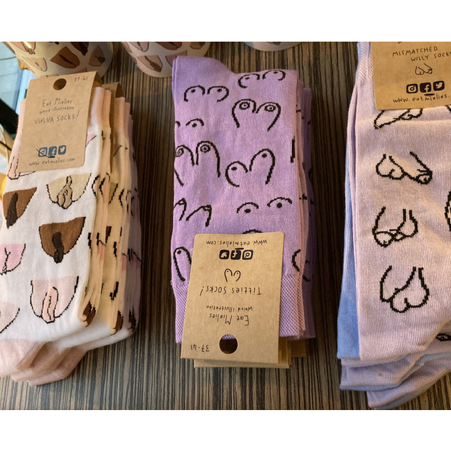 Eat Mielies - Chaussettes Titties - Nichons - mauve