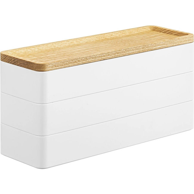 Yamazaki - Jewelry Box - Accessory Case Rin - white/natural wood