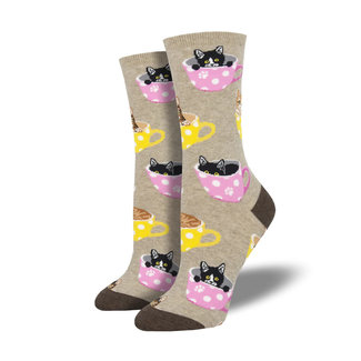 SockSmith Socks (W) Cat-feinated - brown