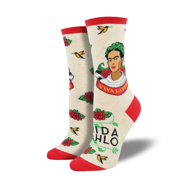 SockSmith - Chaussettes Viva La Frida - blanc - taille 36-41 (femme)