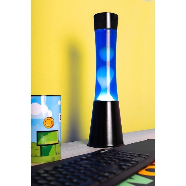Fisura - Lava Lamp - blue with white lava - black base