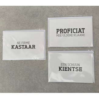 Urban Merch Birth Greeting Cards Ghent Dialect -  set of 3