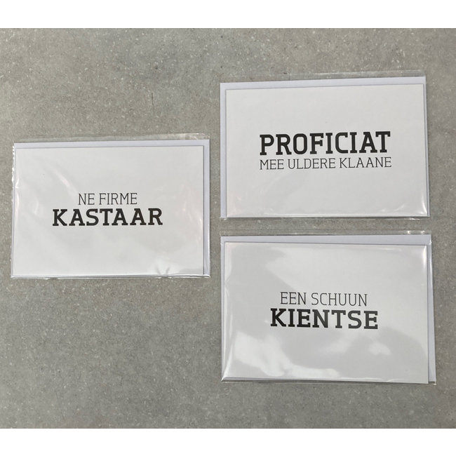 Urban Merch Cartes de Vœux de Naissance Dialecte Gantois - ensemble de 3