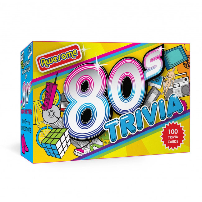Gift Republic - Party Game Quiz Awesome 80's - 100 Pop Culture Trivia Questions