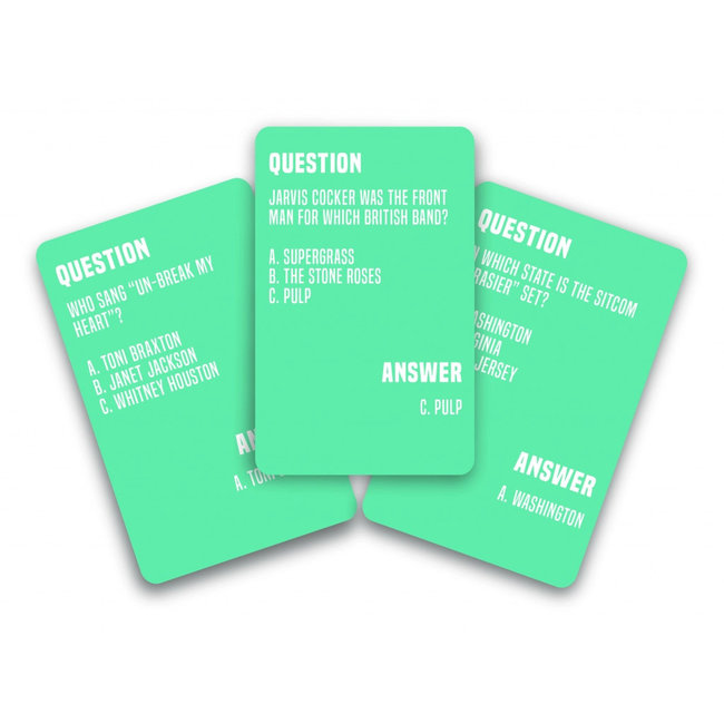 Gift Republic - Party Game Quiz Totally 90's - 100 Trivia Pop Culture Kwisvragen