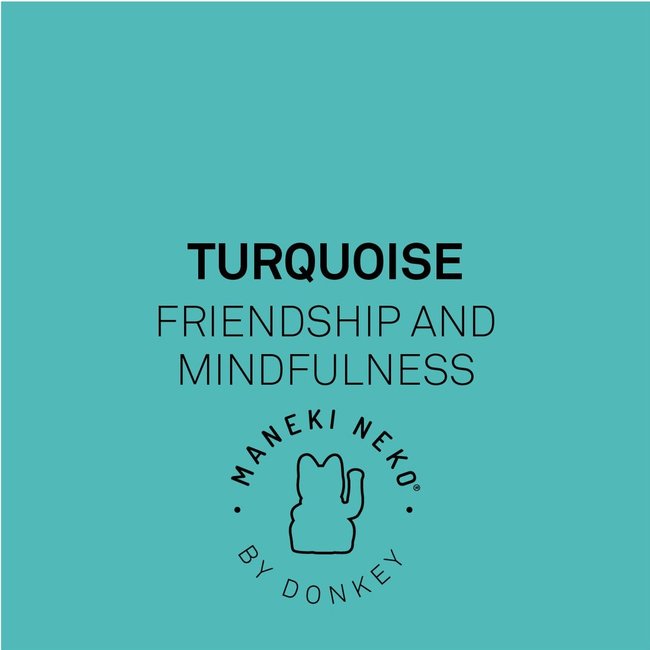 Donkey - Chat Porte-Bonheur Maneki-Neko Mini - turquoise