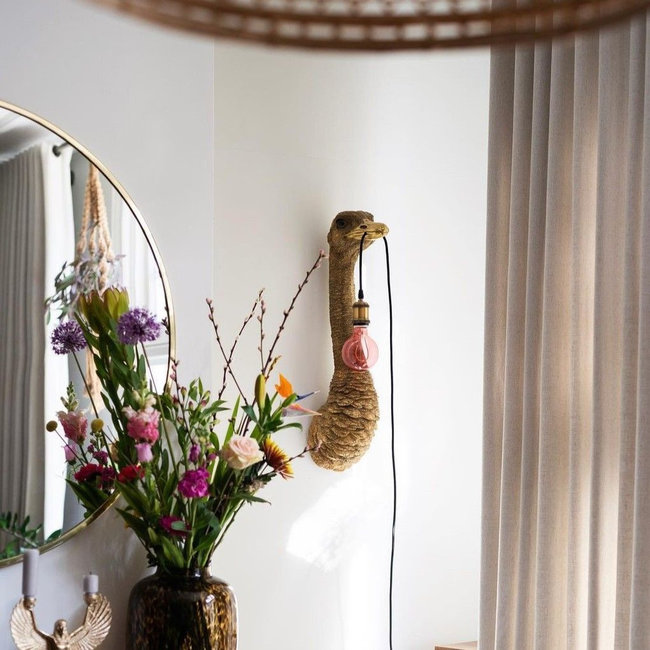 Werner Voß - Wall Lamp - Animal Lamp Ostrich Franz Josef - H 72 cm