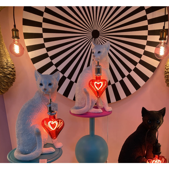 Werner Voß - Lampe de Table - Lampe Animale Chat Chouchou - noir