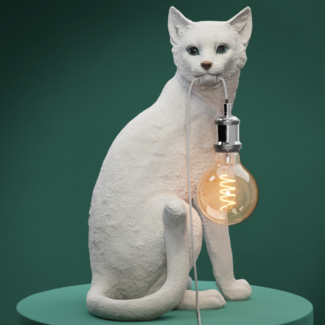 Werner Voß Werns Tischlampe Katze Chouchou - weiß
