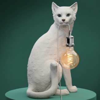 Werns - Werner Voß Tischlampe Katze Chouchou - weiß