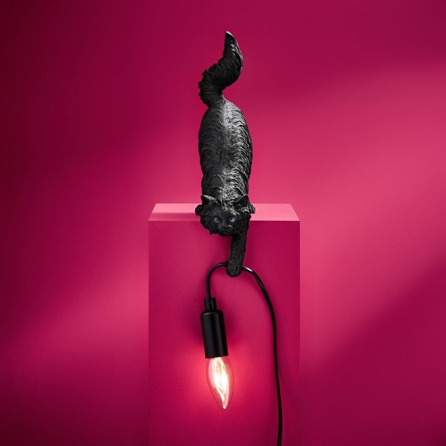 Werner Voß - Lampe de Table - Lampe Animale Chat Chichi - noir