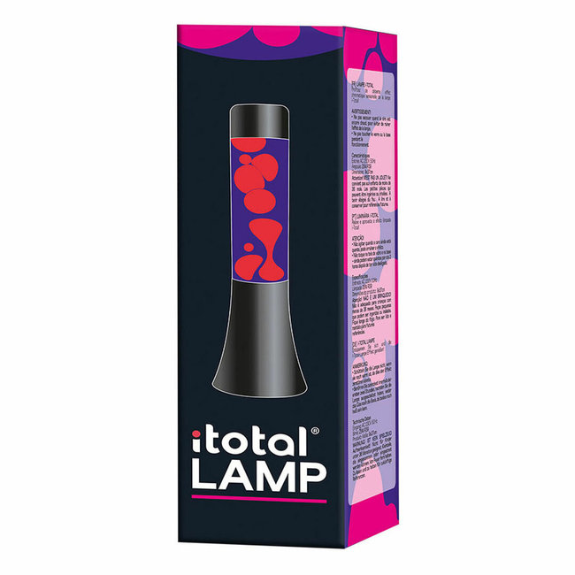 i-total - Mini Lava Lamp - purple with pink lava - black base